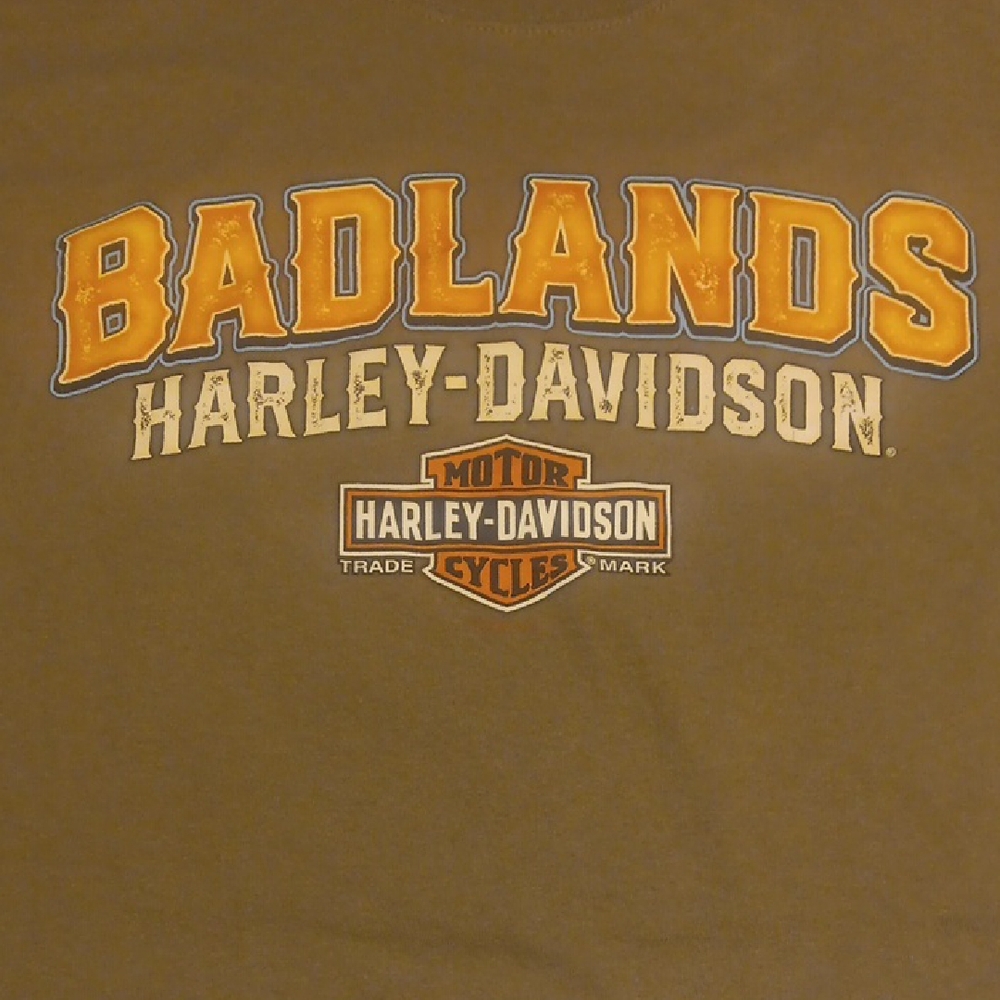 Men's Harley-Davidson Badlands Brown T-Shirt - Picture 2 of 7
